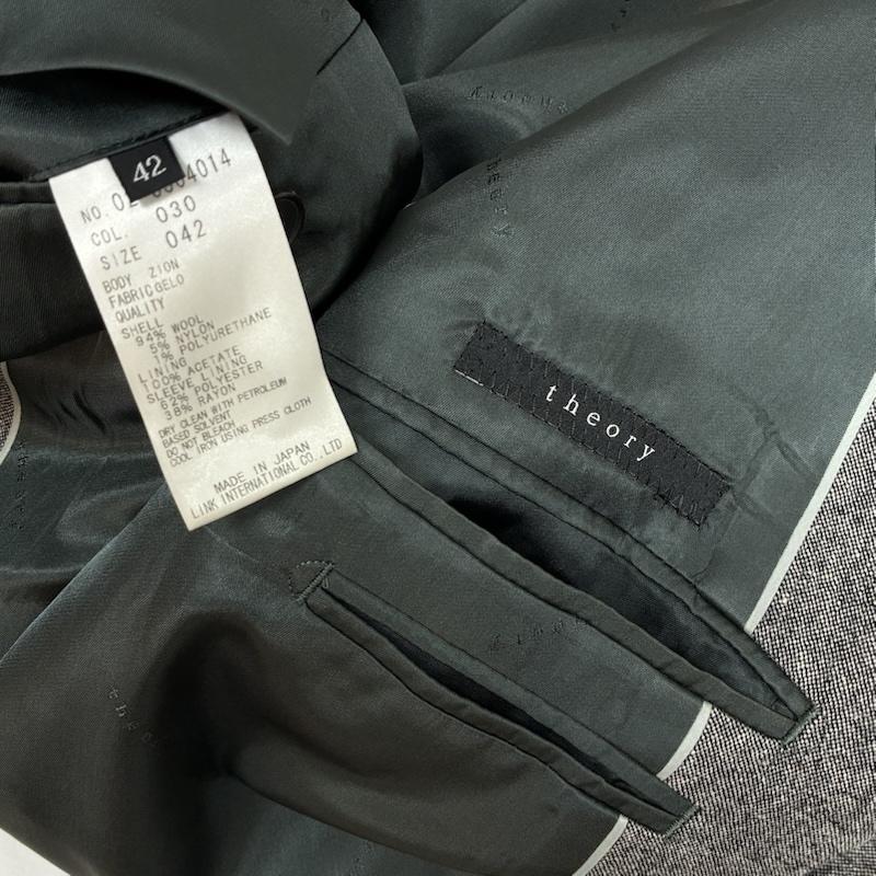 セオリー theory スーツ スーツ シングル 2B テーラード ジャケット ブレザー スラックス セットアップ パンツ スーツ 42 34 - メンズ USED 古着 中古 50167845