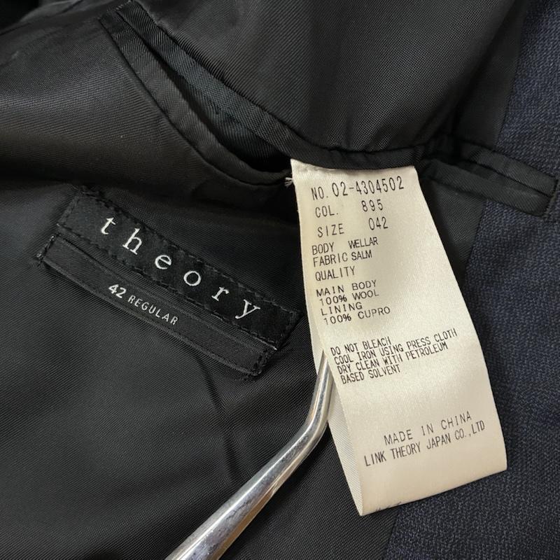 セオリー theory スーツ スーツ シングル 2B テーラード ジャケット ブレザー スラックス セットアップ パンツ スーツ 42 32 - メンズ USED 古着 中古 50167847