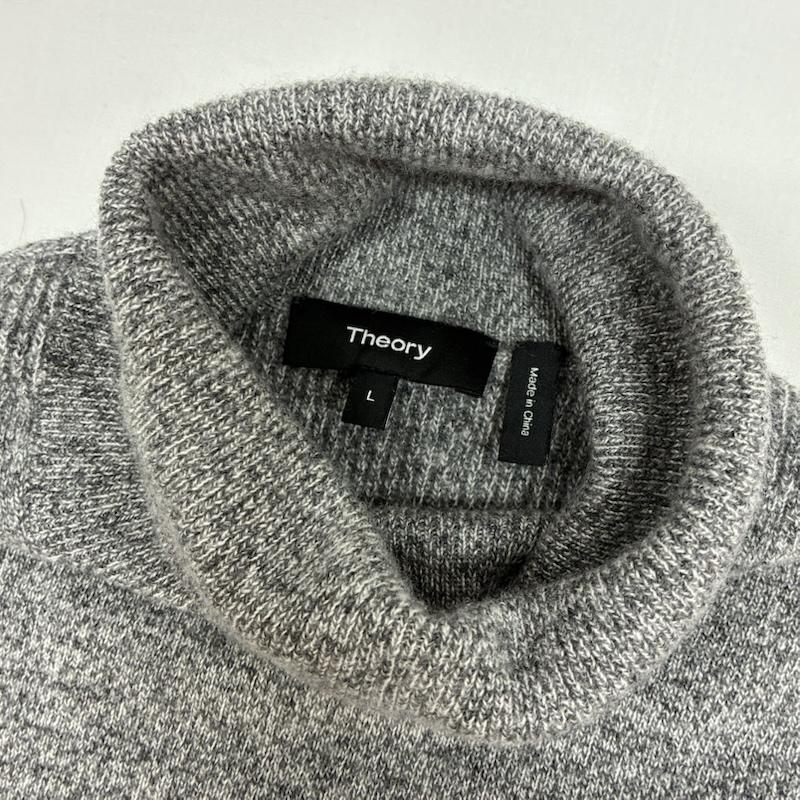 セオリー theory ニット、セーター 長袖 カシミヤ 100% メランジ ハイネック タートルネック ニット セーター L レディース USED 古着 中古 50167853