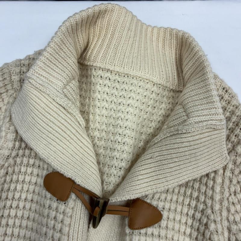 セオリーリュクス theory luxe コート コート一般 ワッフル ウール トグルボタン ダッフル コート ニット カーディガン カーフレザー 38 レディース USED 古着 中古 50167855