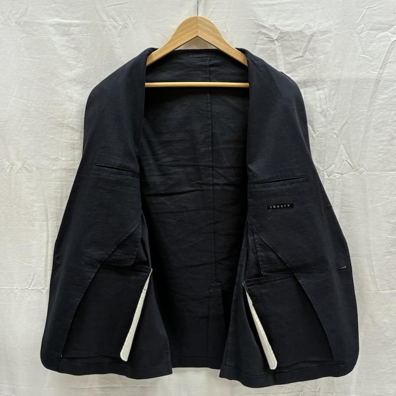 セオリー theory ジャケット、上着 ジャケット、ブレザー リネン レーヨン ストレッチ 2B テーラード ジャケット サマー ブレザー 42 メンズ USED 古着 中古 50167858