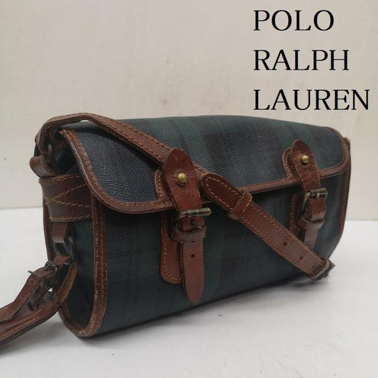 ポロラルフローレン POLO RALPH LAUREN ショルダーバッグ ショルダーバッグ 90s ショルダーバッグ チェック柄 PVC レザー - メンズ USED 古着 中古 50167862