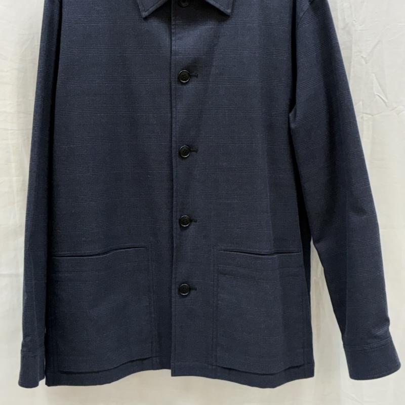 セオリー theory ジャケット、上着 ジャンパー、ブルゾン チェック アクリル レーヨン 混 コットン コーチジャケット L メンズ USED 古着 中古 50167863