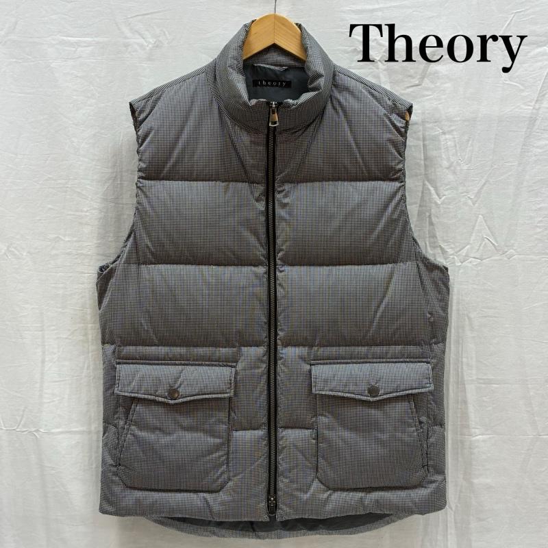 セオリー theory ジャケット、上着 ダウンジャケット ギンガムチェック ナイロン スタンドカラー ダブルジップ ダウンベスト 42 メンズ USED 古着 中古 50167866
