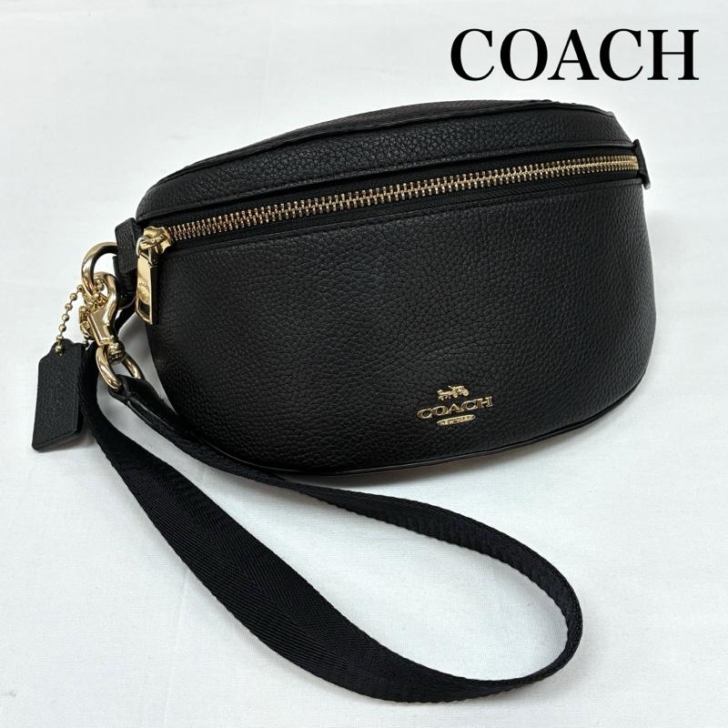 コーチ COACH ウエストバッグ ウエストバッグ 39939 ポリッシュド ペブル レザー シボ革 クロスボディ ウエスト バッグ ゴールド金具 - レディース USED 古着 中古 50167872