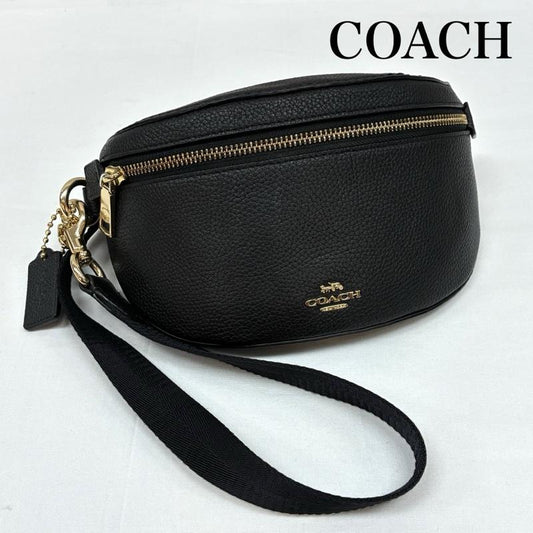 コーチ COACH ウエストバッグ ウエストバッグ 39939 ポリッシュド ペブル レザー シボ革 クロスボディ ウエスト バッグ ゴールド金具 - レディース USED 古着 中古 50167872