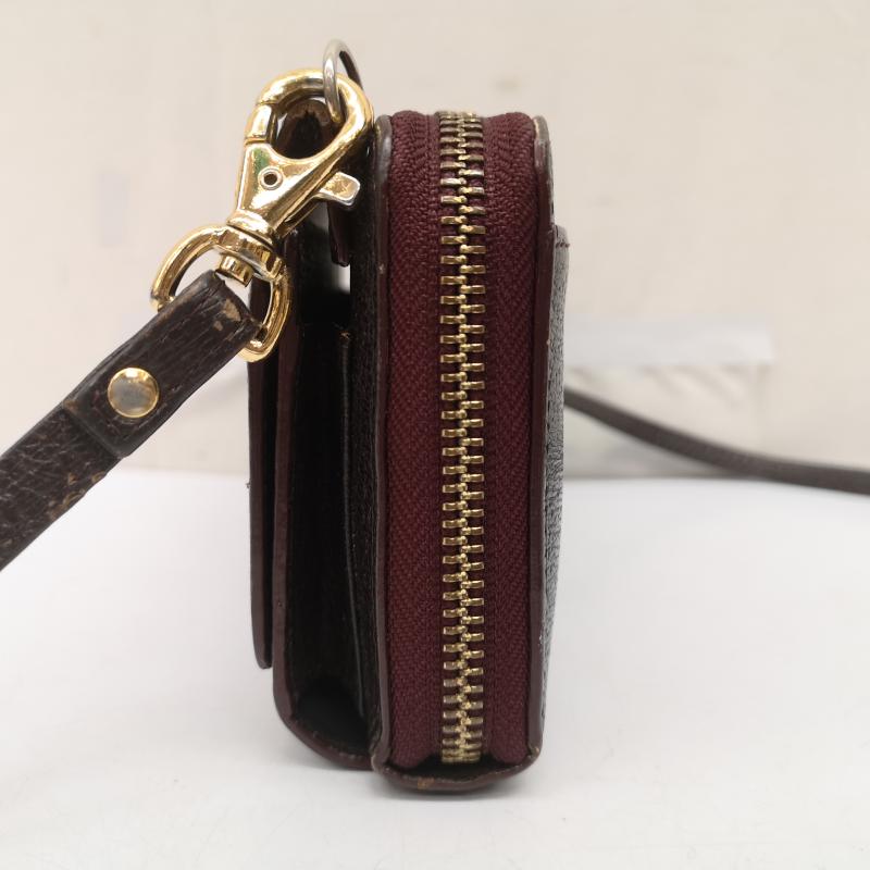 ヴィヴィアンウエストウッド Vivienne Westwood 財布 長財布 ショルダー ウォレット 長財布 オーブロゴ レザー 2way ダークブラウン / ダークブラウン / レディース USED 古着 中古 50167873