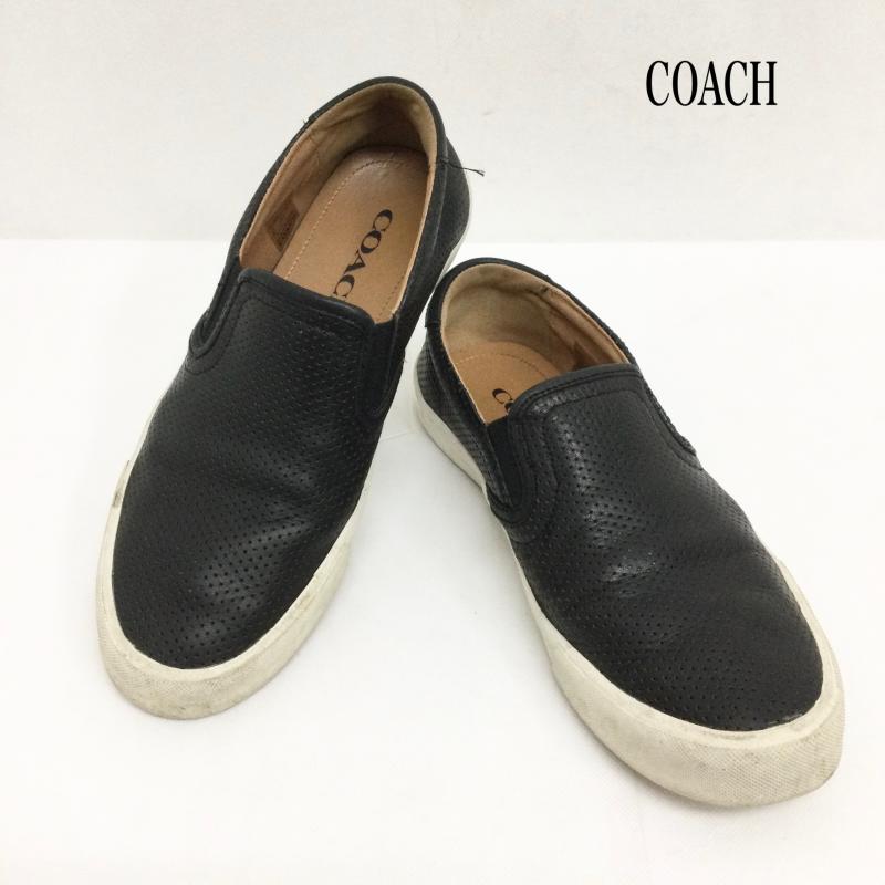 コーチ COACH スリッポン スリッポン COACH コーチ FG1452 レザースリッポン 25.5cm 黒 / ブラック / black メンズ USED 古着 中古 50167892