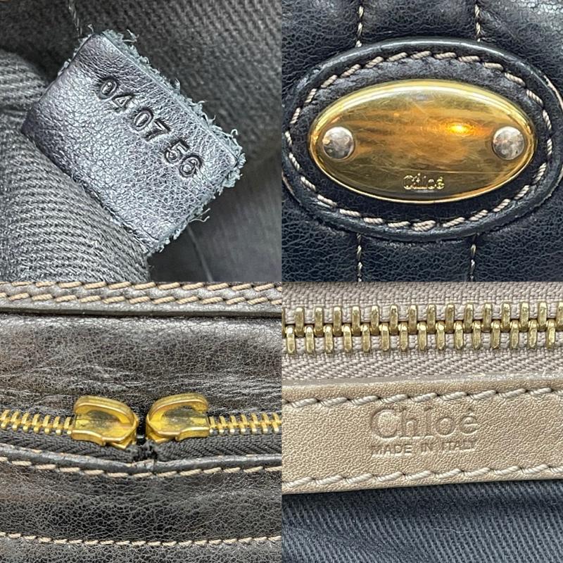 クロエ Chloe ハンドバッグ ハンドバッグ レザー ベイ ハンドバッグ - 黒 / ブラック / black レディース USED 古着 中古 50167898