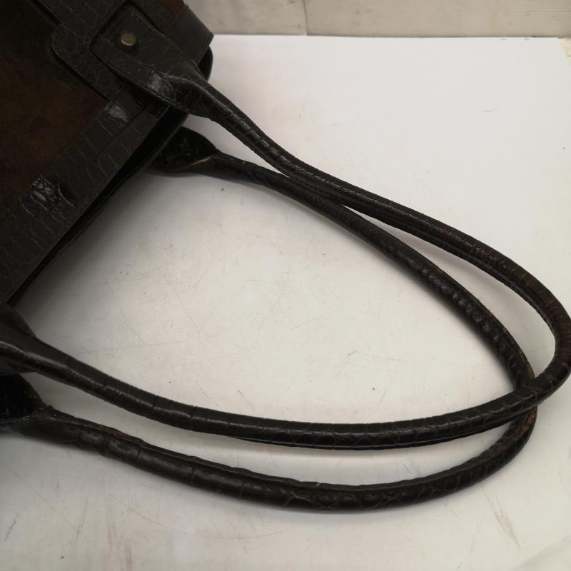 フルラ FURLA ハンドバッグ ハンドバッグ レザー 型押し スエード ハンドバッグ 肩掛け - 茶 / ブラウン / brown レディース USED 古着 中古 50167899