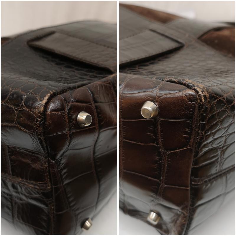 フルラ FURLA ハンドバッグ ハンドバッグ レザー 型押し スエード ハンドバッグ 肩掛け - 茶 / ブラウン / brown レディース USED 古着 中古 50167899