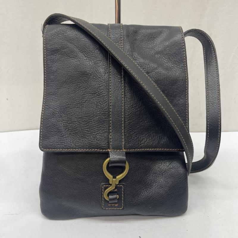 ローレンラルフローレン LAUREN RALPH LAUREN ショルダーバッグ ショルダーバッグ フラップ レザー ショルダーバッグ - 黒 / ブラック / black レディース USED 古着 中古 50167905
