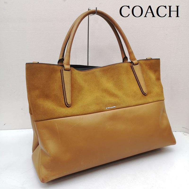 コーチ COACH ハンドバッグ ハンドバッグ D1420-32295 The Large Soft Borough Bag ザ ラージ ソフト ボロー バッグ レザー 2way キャメル / キャメル / レディース USED 古着 中古 50167907