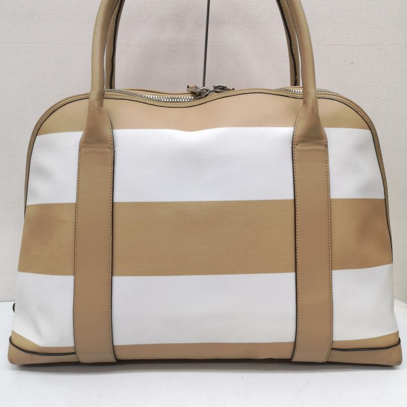 コーチ COACH ハンドバッグ ハンドバッグ A1469 30173 Bleecker ブリーカー ストライプド コーテッド サッチェル レザー ハンド バッグ ベージュ / ベージュ / beige レディース USED 古着 中古 50167908