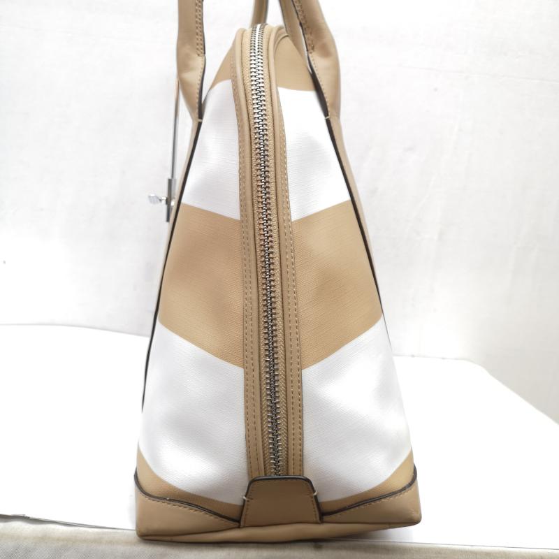 コーチ COACH ハンドバッグ ハンドバッグ A1469 30173 Bleecker ブリーカー ストライプド コーテッド サッチェル レザー ハンド バッグ ベージュ / ベージュ / beige レディース USED 古着 中古 50167908