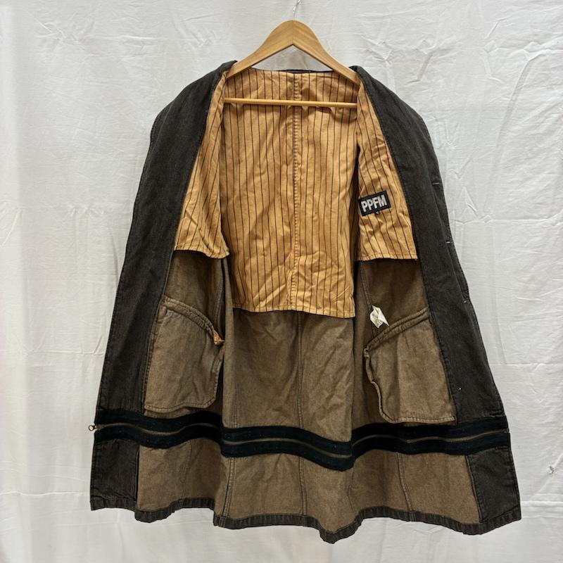 ピーピーエフエム PPFM ジャケット、上着 ジャンパー、ブルゾン 00s ARCHIVE ジップ ギミック 2WAY デニム ジャケット カバーオール M メンズ USED 古着 中古 50167913