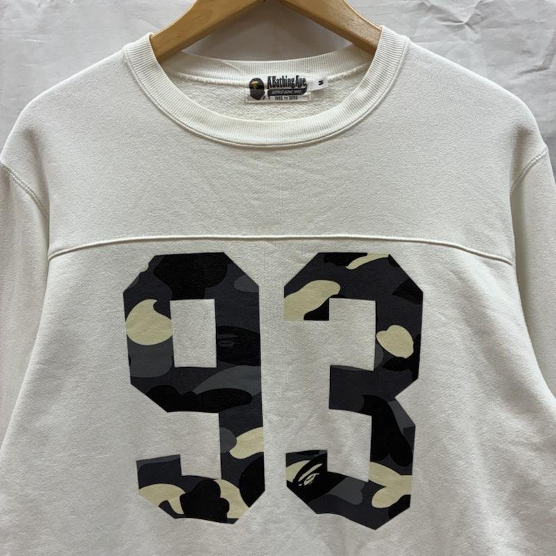 アベイシングエイプ A BATHING APE Tシャツ 長袖 93 カモフラ ナンバリング フットボール Tシャツ M メンズ USED 古着 中古 50167922