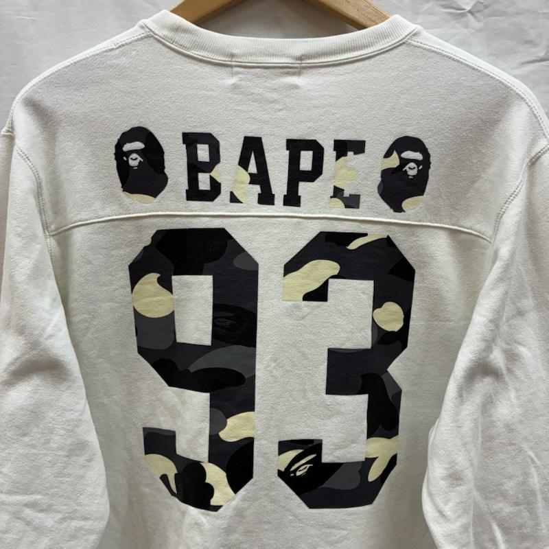 アベイシングエイプ A BATHING APE Tシャツ 長袖 93 カモフラ ナンバリング フットボール Tシャツ M メンズ USED 古着 中古 50167922