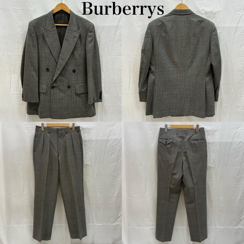 バーバリーズ BURBERRYS スーツ スーツ オールド チェック ダブル テーラード ジャケット 2タック スラックス セットアップ スーツ - メンズ USED 古着 中古 50167927