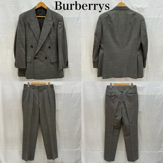 バーバリーズ BURBERRYS スーツ スーツ オールド チェック ダブル テーラード ジャケット 2タック スラックス セットアップ スーツ - メンズ USED 古着 中古 50167927