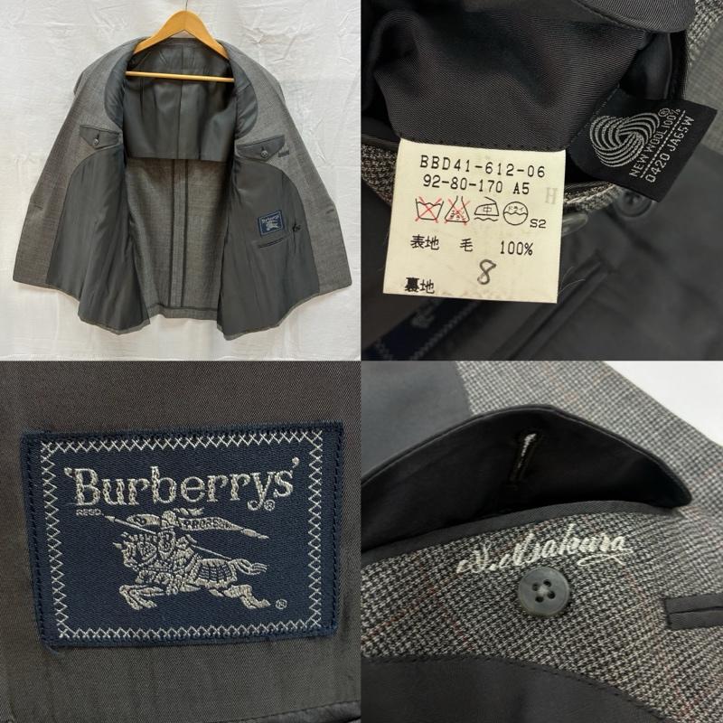 バーバリーズ BURBERRYS スーツ スーツ オールド チェック ダブル テーラード ジャケット 2タック スラックス セットアップ スーツ - メンズ USED 古着 中古 50167927