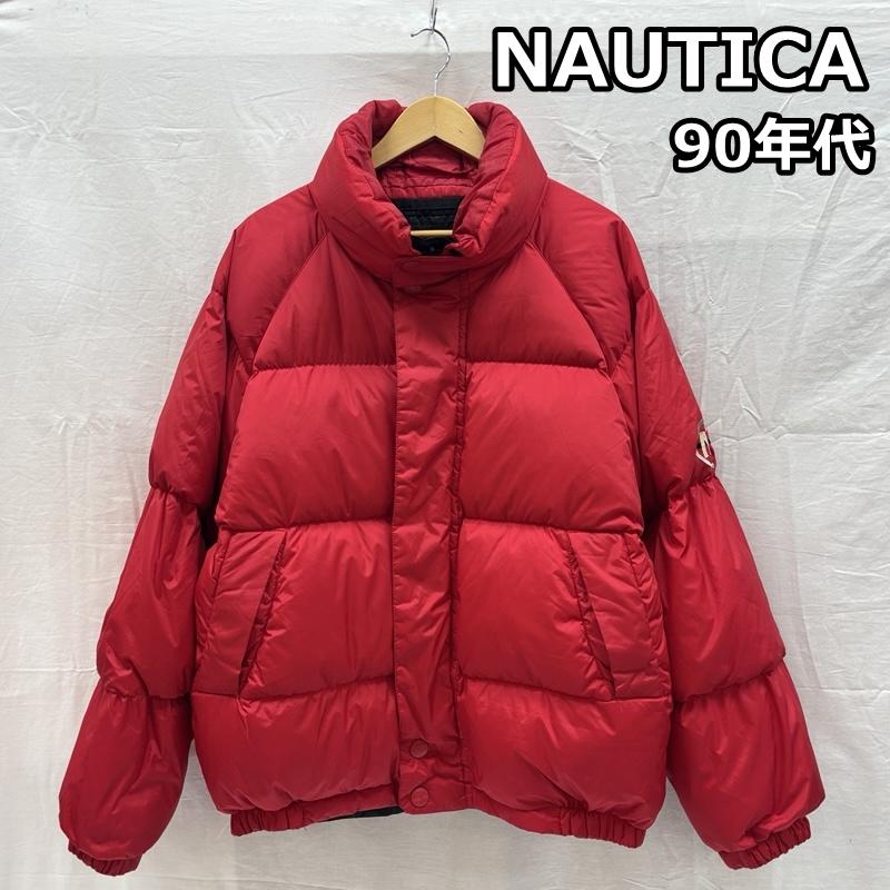 ノーティカ NAUTICA ジャケット、上着 ダウンジャケット 90年代 ビンテージ 台湾製 リバーシブル ナイロン ダウン ジャケット 90s VINTAGE M 黒 / ブラック / black X 赤 / レッド / red メンズ USED 古着 中古 50167929