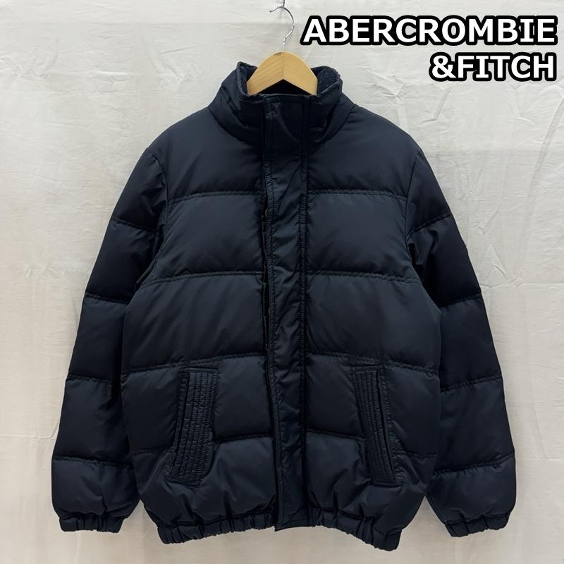 アバクロンビーアンドフィッチ ABERCROMBIE&FITCH ジャケット、上着 ダウンジャケット ダウン ジャケット スタンドカラー スクエアキルティング M 紺 / ネイビー / navy メンズ USED 古着 中古 50167930