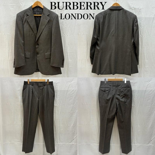 バーバリーロンドン Burberry London スーツ スーツ オールド ストライプ シングル 2B テーラード ジャケット 2タック スラックス セットアップ スーツ - メンズ USED 古着 中古 50167931