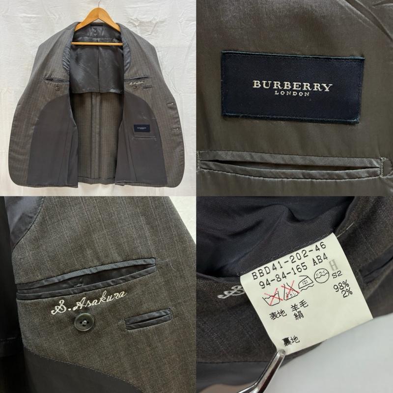 バーバリーロンドン Burberry London スーツ スーツ オールド ストライプ シングル 2B テーラード ジャケット 2タック スラックス セットアップ スーツ - メンズ USED 古着 中古 50167931