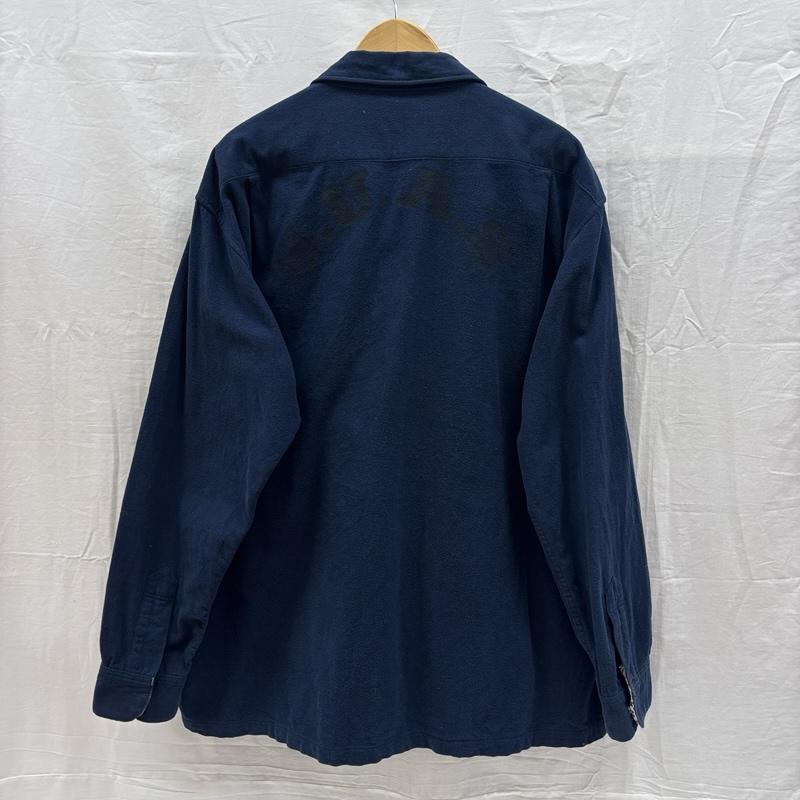 古着 USED シャツ、ブラウス 長袖 TEE19 ティーナインティーン 起毛コットン オープンカラー ボックス シャツ 長袖 XL 紺 / ネイビー / navy メンズ USED 古着 中古 50167934