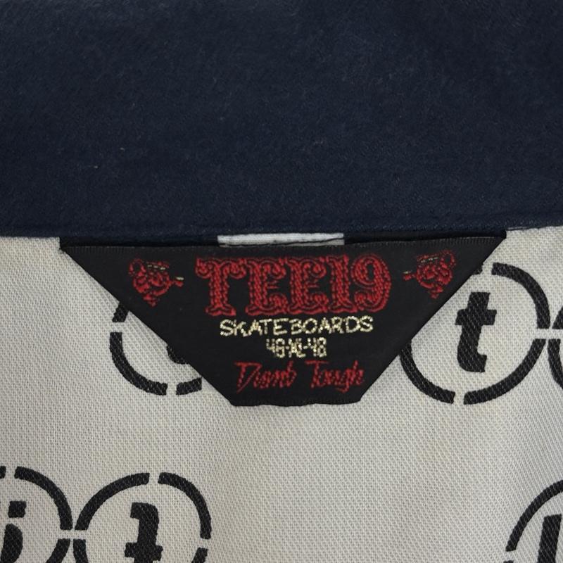 古着 USED シャツ、ブラウス 長袖 TEE19 ティーナインティーン 起毛コットン オープンカラー ボックス シャツ 長袖 XL 紺 / ネイビー / navy メンズ USED 古着 中古 50167934