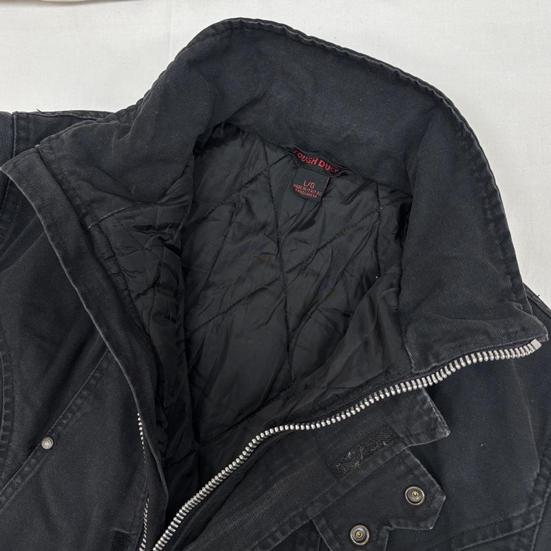 古着 USED ジャケット、上着 ジャンパー、ブルゾン TOUGH DUCK タフダック ワーク ジャケット 中綿 LIGHTNING ZIP L 黒 / ブラック / black メンズ USED 古着 中古 50167935