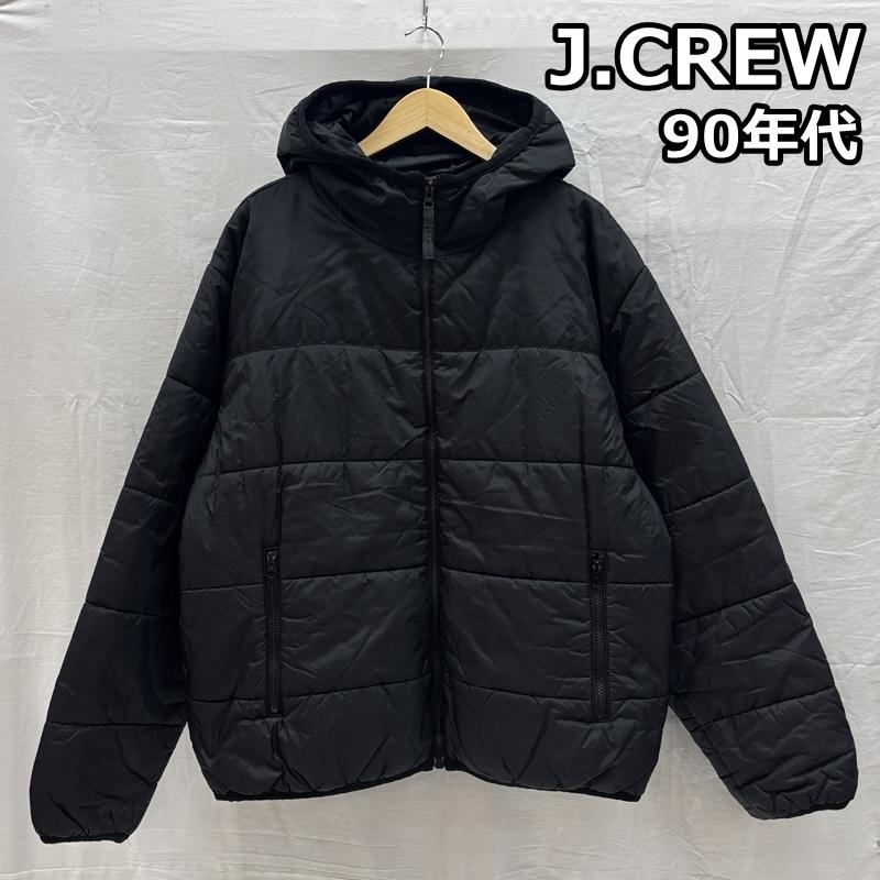 ジェイクルー J.CREW ジャケット、上着 ジャンパー、ブルゾン 90年代 ビンテージ ナイロン 中綿 フード ジャケット 90s VINTAGE L 黒 / ブラック / black メンズ USED 古着 中古 50167938