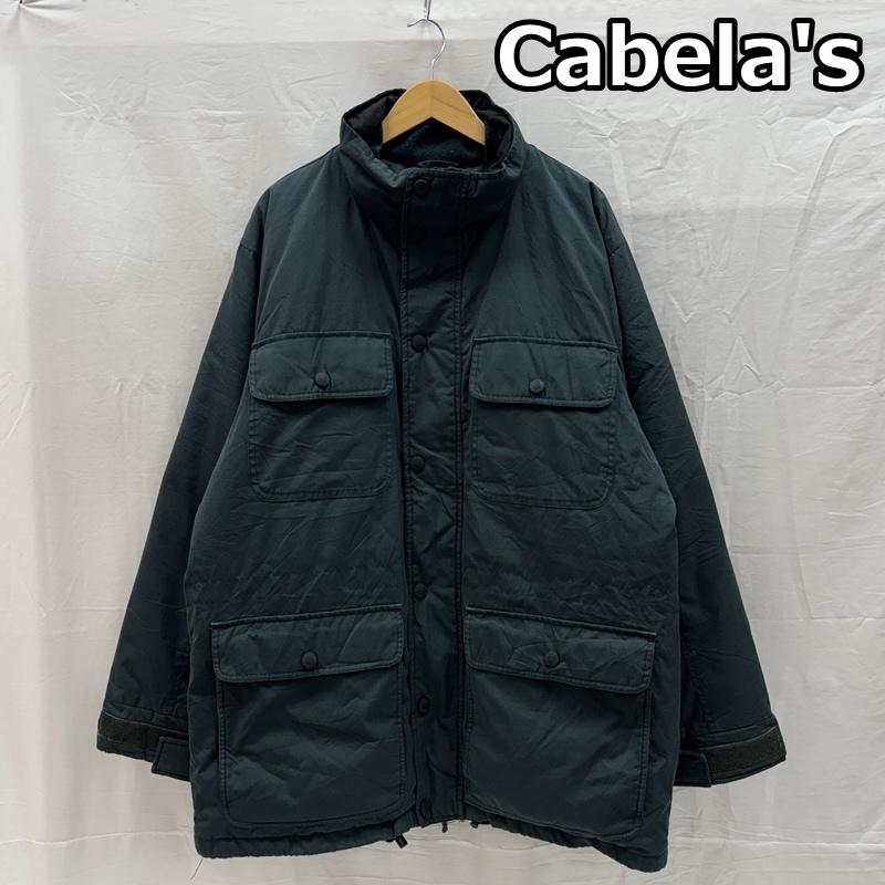 古着 USED ジャケット、上着 ダウンジャケット Cabelas カベラス 65/35 ナイロン ダウン ジャケット 中綿入り スタンドカラー L 緑 / グリーン / green メンズ USED 古着 中古 50167939