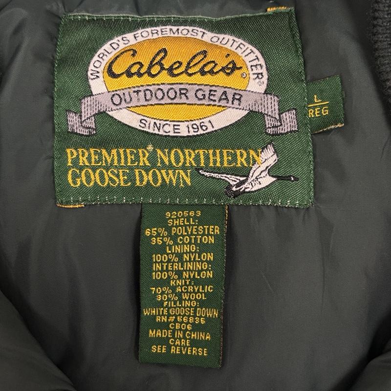 古着 USED ジャケット、上着 ダウンジャケット Cabelas カベラス 65/35 ナイロン ダウン ジャケット 中綿入り スタンドカラー L 緑 / グリーン / green メンズ USED 古着 中古 50167939