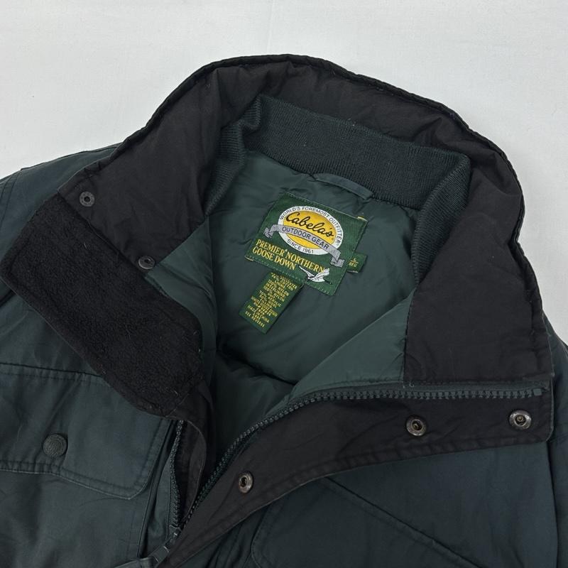 古着 USED ジャケット、上着 ダウンジャケット Cabelas カベラス 65/35 ナイロン ダウン ジャケット 中綿入り スタンドカラー L 緑 / グリーン / green メンズ USED 古着 中古 50167939