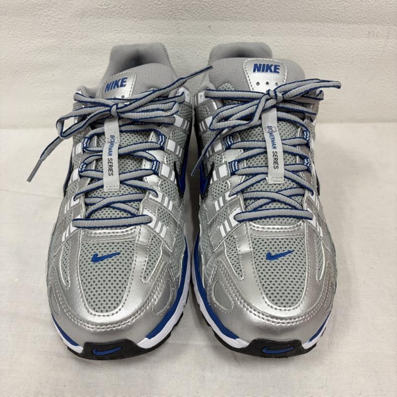 ナイキ NIKE スニーカー スニーカー P-6000 メタリック シルバー ローカット ロゴ メッシュ スニーカー 27.0cm ロゴ、文字 銀 / シルバー / silver color X 青 / ブルー / blue メンズ USED 古着 中古 50167945