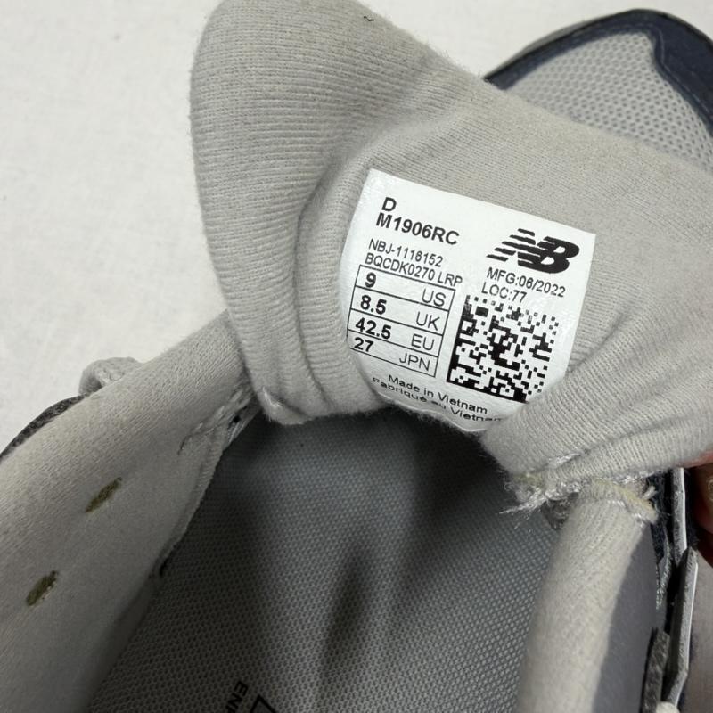 ニューバランス New Balance スニーカー スニーカー M1906RC ロゴ メッシュ スウェード レザー スニーカー ランニング 27.0cm ロゴ、文字 灰 / グレー / gray メンズ USED 古着 中古 50167947
