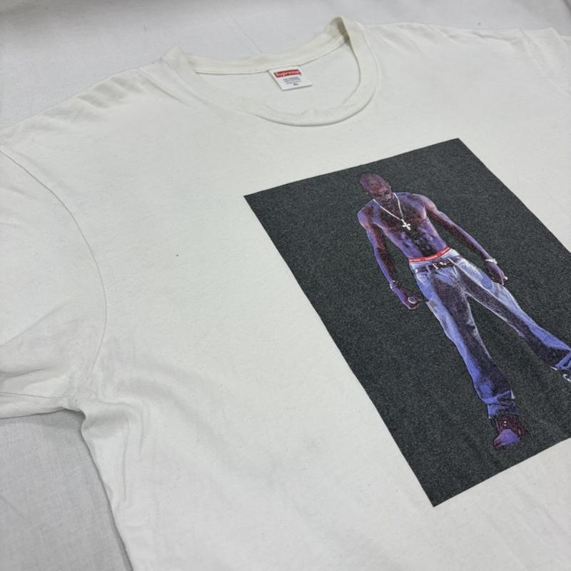 シュプリーム Supreme Tシャツ 半袖 2PAC グラフィックフォトプリント 半袖 Tシャツ XL プリント 白 / ホワイト / white X 黒 / ブラック / black メンズ USED 古着 中古 50167948