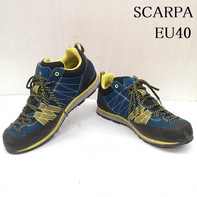 古着 USED スニーカー スニーカー SCARPA CRUX スカルパ クラックス アプローチ シューズ UK：6.5 青 / ブルー / blue メンズ USED 古着 中古 50167951