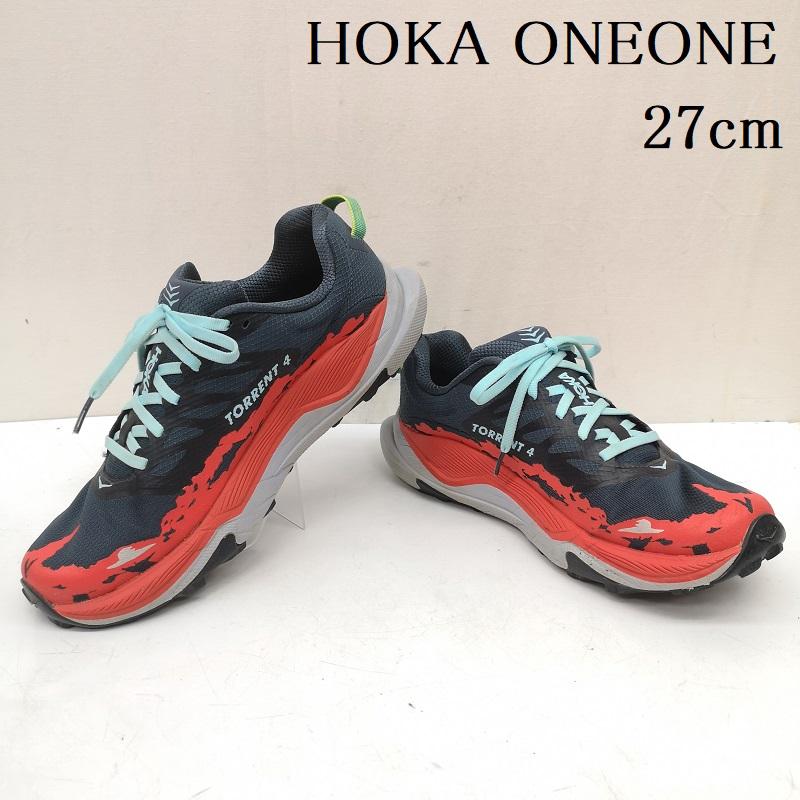 ホカ オネオネ HOKA ONEONE スニーカー スニーカー 1155115-SSC TORRENT 4 トレント トレイル ランニング シューズ 27.0cm 紺 / ネイビー / navy メンズ USED 古着 中古 50167954