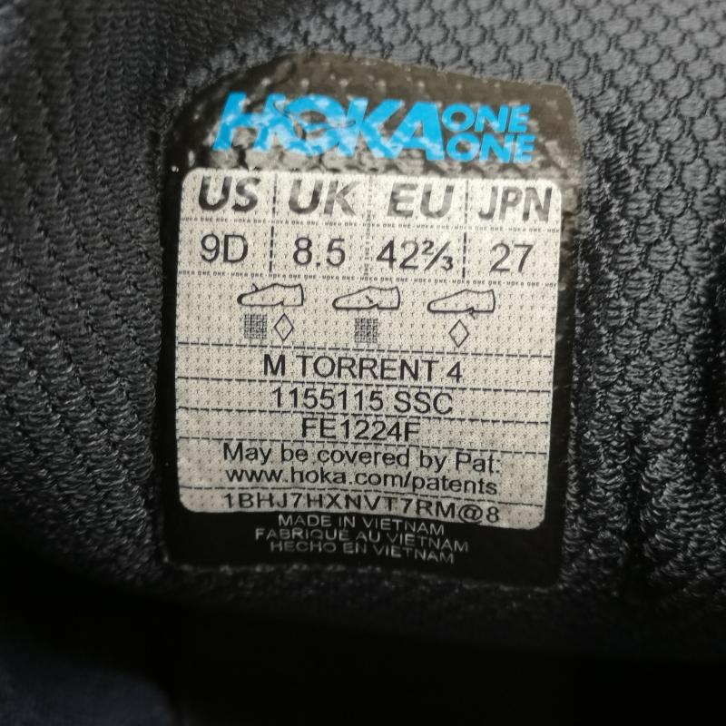 ホカ オネオネ HOKA ONEONE スニーカー スニーカー 1155115-SSC TORRENT 4 トレント トレイル ランニング シューズ 27.0cm 紺 / ネイビー / navy メンズ USED 古着 中古 50167954