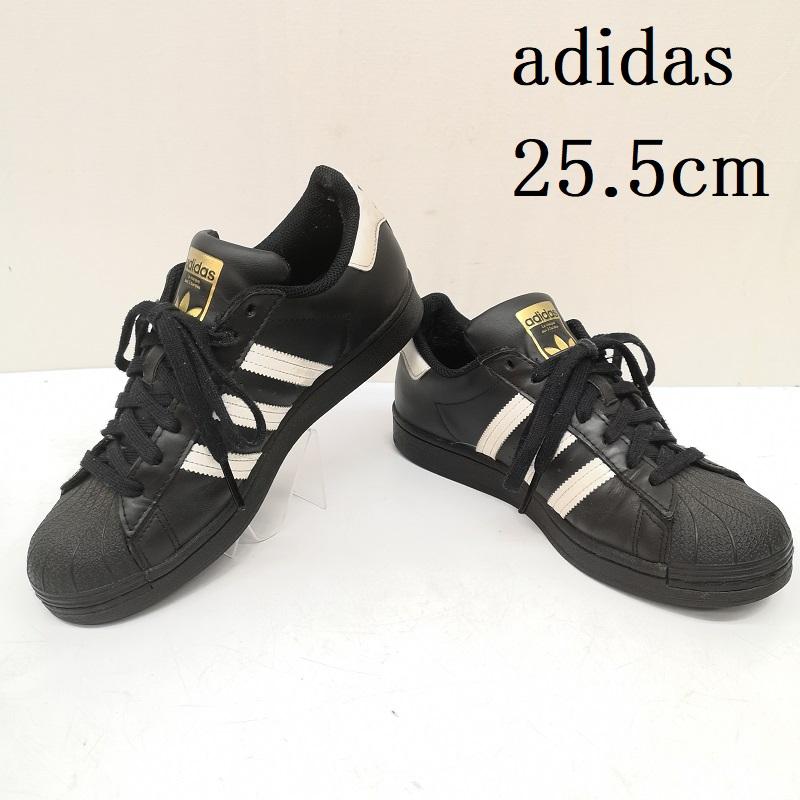 アディダス adidas スニーカー スニーカー EG4959 SUPERSTAR スーパースター 金ベロ シェルトゥ レザー スニーカー 25.5cm 黒 / ブラック / black メンズ USED 古着 中古 50167955