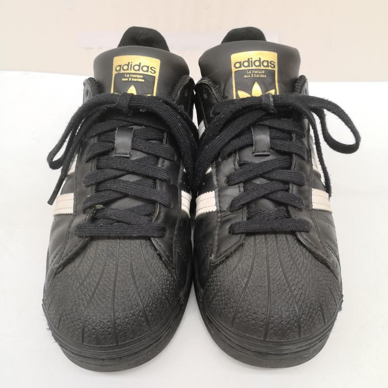 アディダス adidas スニーカー スニーカー EG4959 SUPERSTAR スーパースター 金ベロ シェルトゥ レザー スニーカー 25.5cm 黒 / ブラック / black メンズ USED 古着 中古 50167955