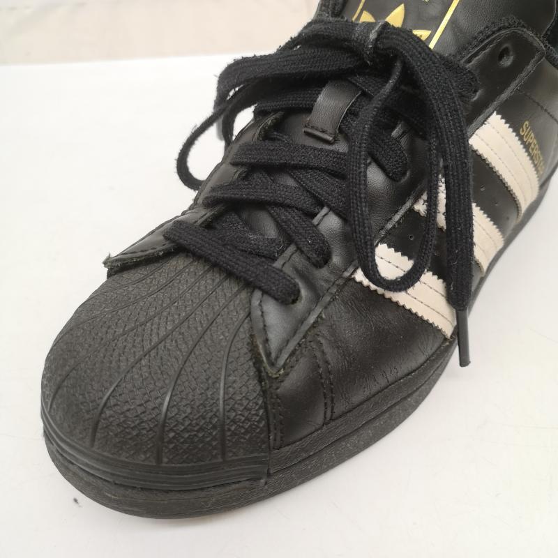 アディダス adidas スニーカー スニーカー EG4959 SUPERSTAR スーパースター 金ベロ シェルトゥ レザー スニーカー 25.5cm 黒 / ブラック / black メンズ USED 古着 中古 50167955