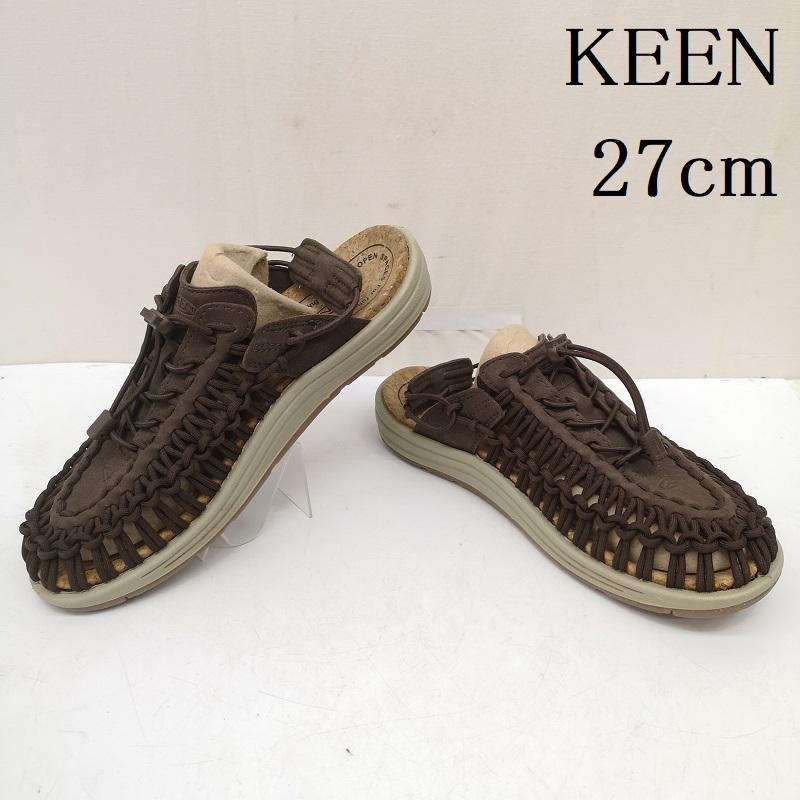 キーン KEEN サンダル サンダル 1028666 UNEEK II CONVERTIBLE ユニーク ツー コンバーチブル スニーカー サンダル 2way 天然コルク 27.0cm 茶 / ブラウン / brown メンズ USED 古着 中古 50167956