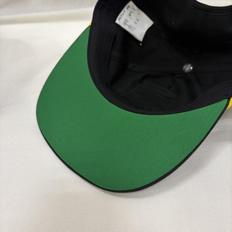 セントマイケル SAINT MICHAEL 帽子 キャップ CAP / EYE / BLACK アイ クレスト キャップ ブラック リーフ刺繍 ワッペン sm-hr1-0000-088 - 無地 X 刺繍 X ロゴ、文字 黒 / ブラック / black メンズ USED 古着 中古 50167961