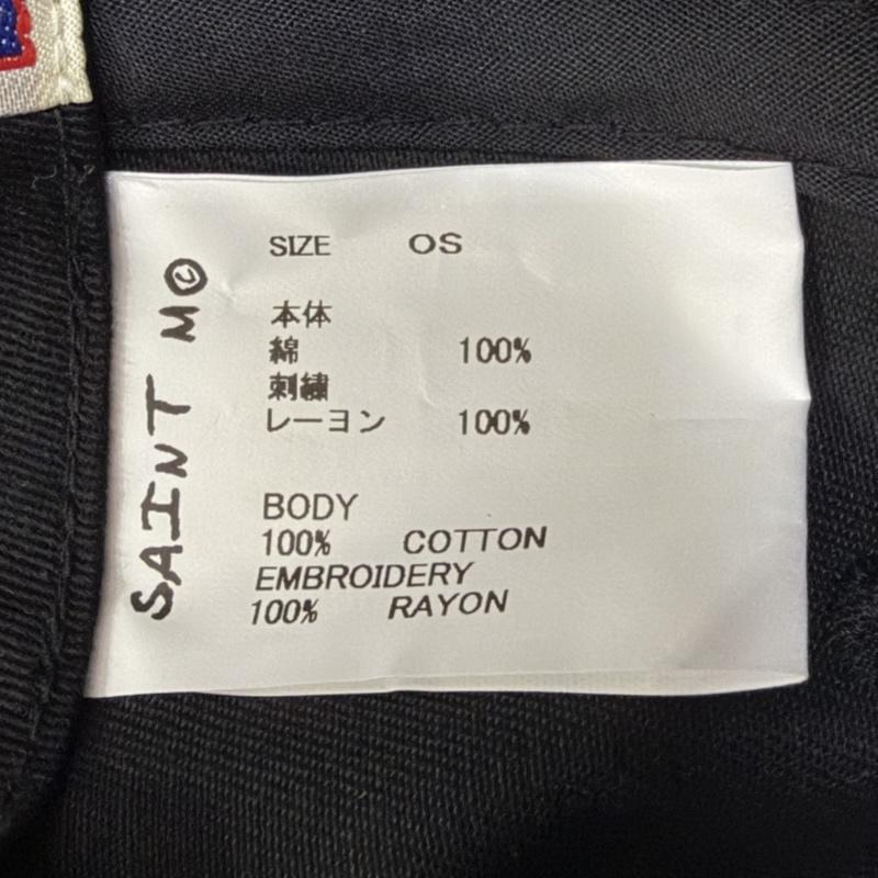 セントマイケル SAINT MICHAEL 帽子 キャップ CAP / EYE / BLACK アイ クレスト キャップ ブラック リーフ刺繍 ワッペン sm-hr1-0000-088 - 無地 X 刺繍 X ロゴ、文字 黒 / ブラック / black メンズ USED 古着 中古 50167961