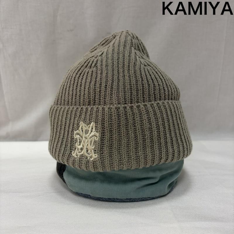 古着 USED 帽子 ニット帽 CA4LA x KAMIYA KMY Beanie カミヤ カシラ ビーニー g16ca106-0 FREE ロゴ、文字 X 刺繍 ベージュ / ベージュ / beige メンズ USED 古着 中古 50167962