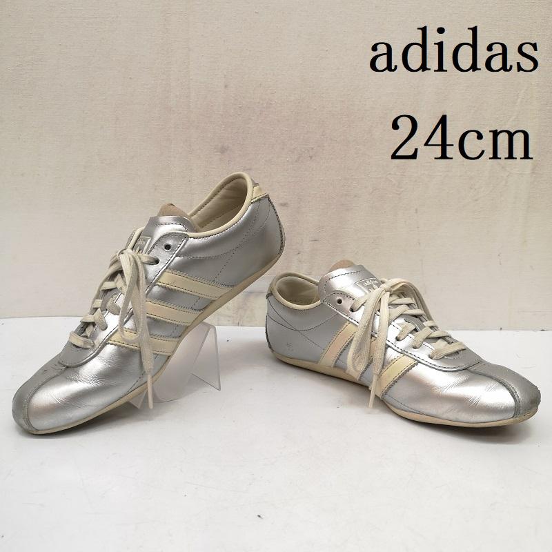 アディダス adidas スニーカー スニーカー JQ0593 アディダス オリジナルス トーキョ― レザー スニーカー 24.0cm 銀 / シルバー / silver color レディース USED 古着 中古 50167970